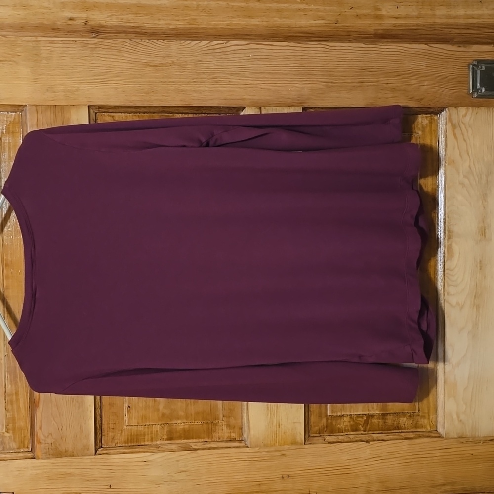 Lands End Maroon pullover M longsleeve - Picture 2 of 5